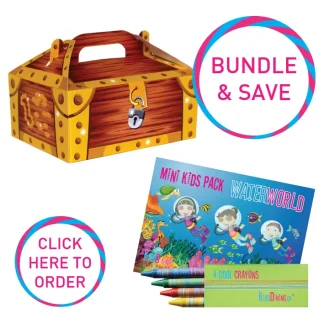 Food Hamper Box & Mini Activity Pack Bundle (100)