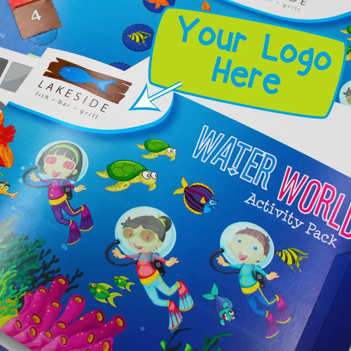 Logo Branded Water World Premium Activity Packs (100)